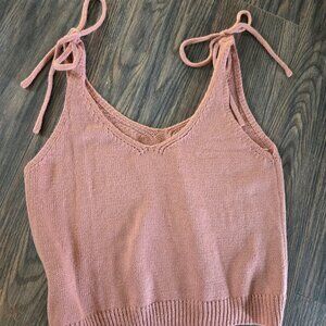 SHEIN 70s Style Rusted Rose-Colored Sweater Tank/Vest NWOT/SIZE M